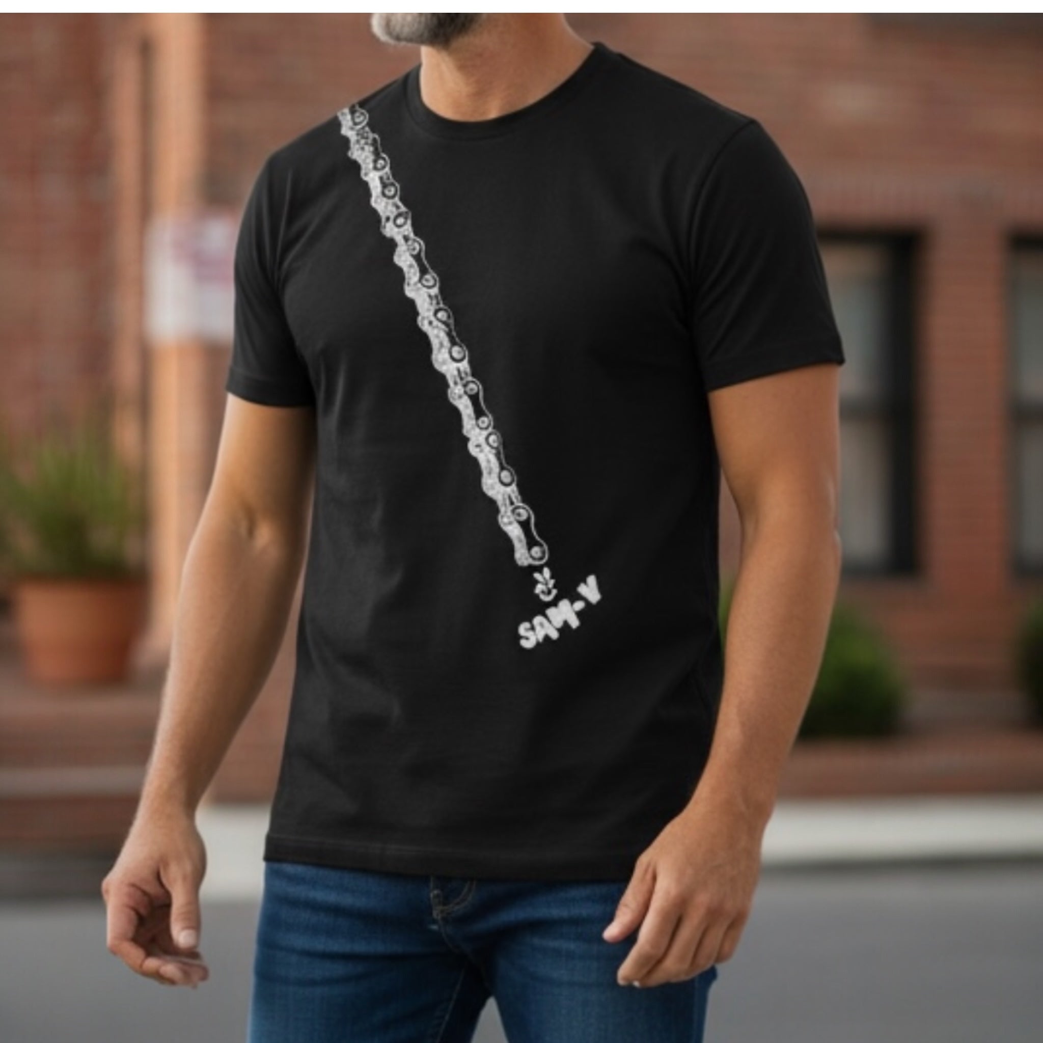 Camiseta cadena Hombre