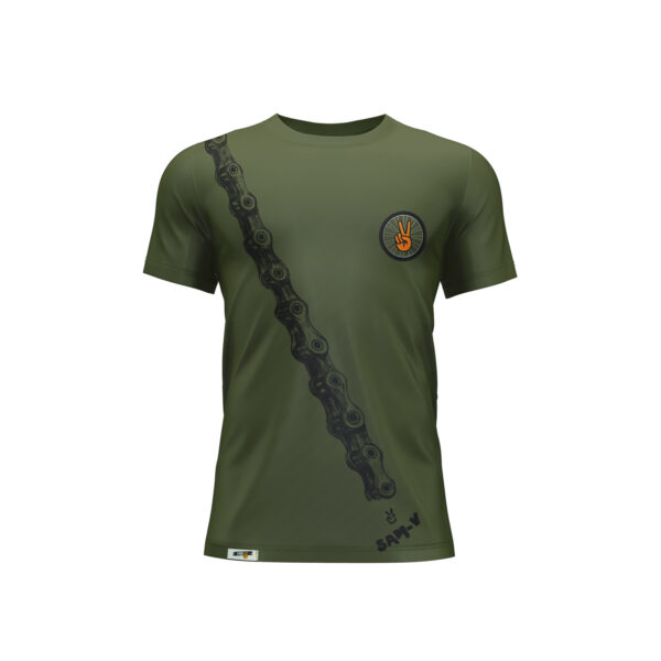 Camiseta - cadena - verde - frente