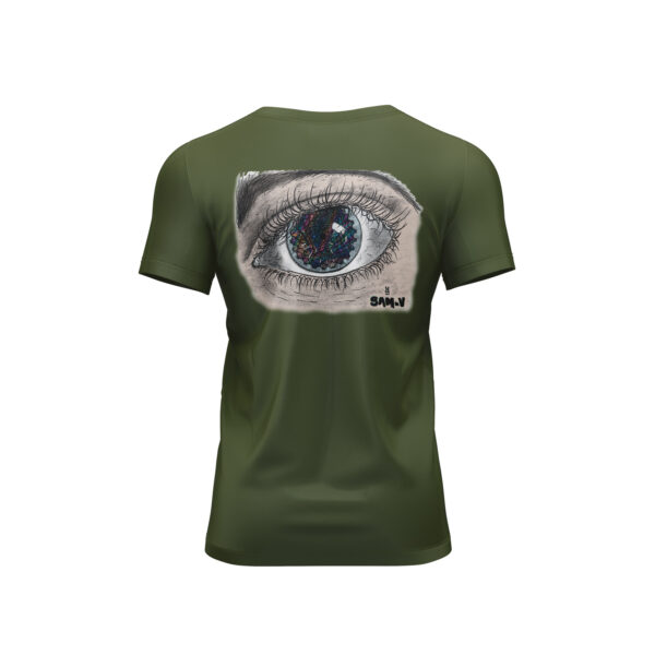 Camiseta - ojo - verde - espalda